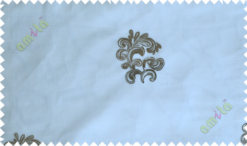 White brown motif poly sheer curtain designs